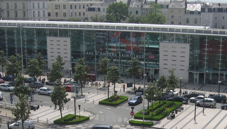 Vue de la gare d'Angers, accessible en TAXI ou VTC / Portail-annuaire ALLO ! TAXI'CAB