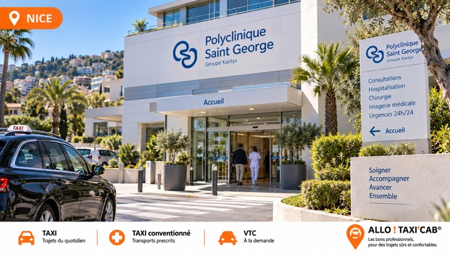 Polyclinique Saint George à Nice – accès à l’établissement en TAXI ou VTC