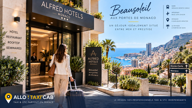 Alfred Hotels Monaco à Beausoleil – hôtel et déplacements TAXI VTC aux portes de Monaco